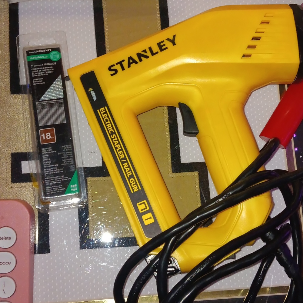 Stanley electric staple and nail gun.